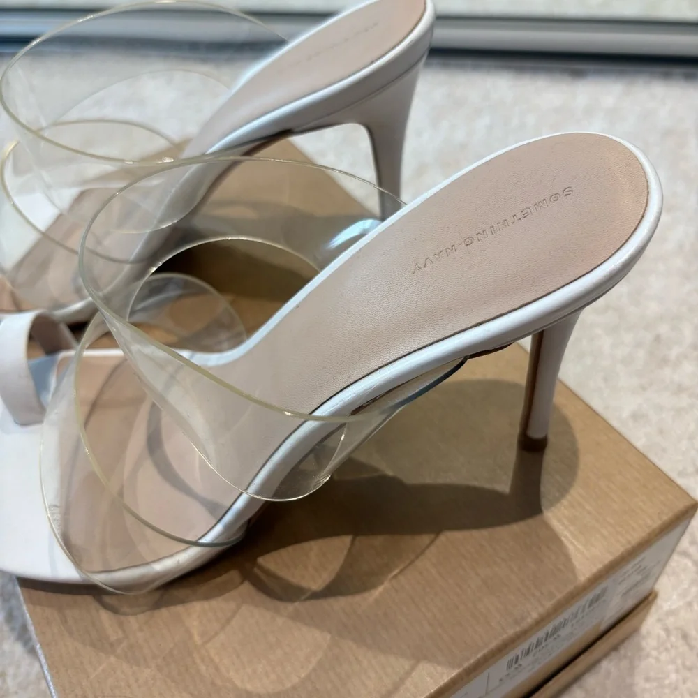 Something Navy Clear Heels - Size 8 - Picture 3 of 9